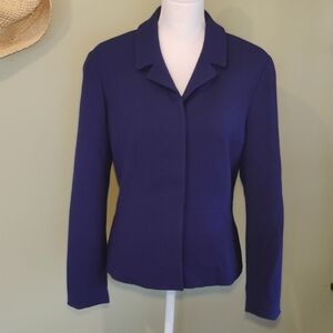 Coldwater Creek Women's Blazer True Blue Classic Office Size Medium (10-12)